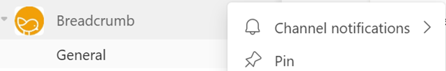 Microsoft Teams Pin channels