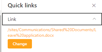 Microsoft SharePoint Online Quick Links web part
